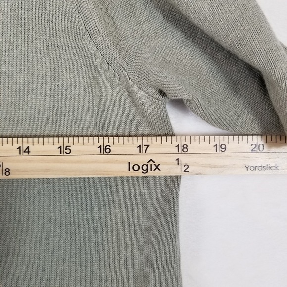 J. Jill Women Sage Green Linen Blend Button Front Sweater Dress Petite S NWT - Picture 5 of 7